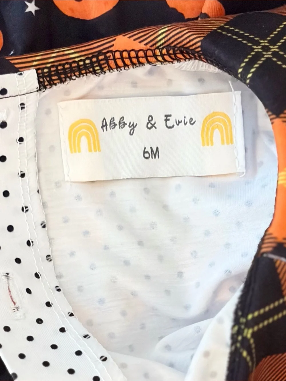 NWOT Abby & Evie Long Sleeve Pumpkin Bubble Size 6 Months